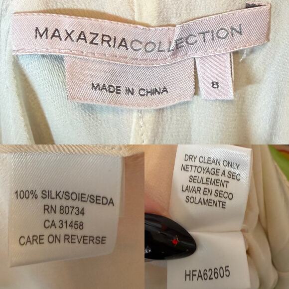MaxAzria Collection Silk Chiffon Starburst Dress Sleeveless size 8 - Picture 8 of 8